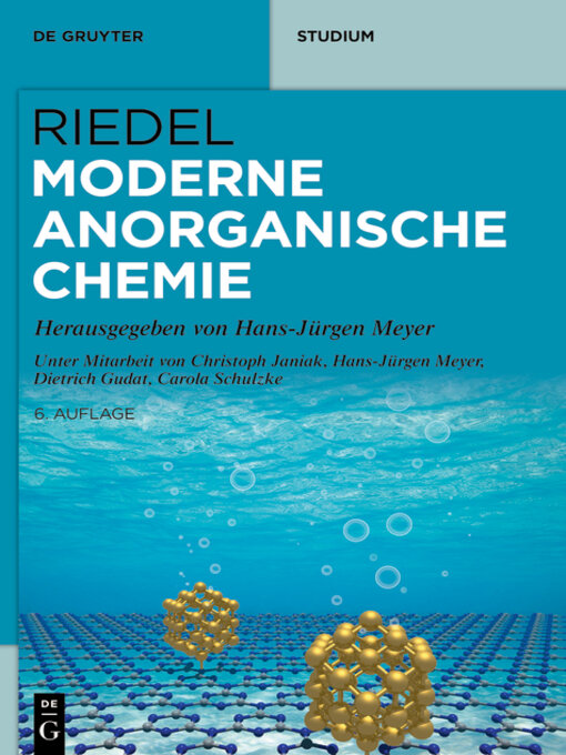 Title details for Riedel Moderne Anorganische Chemie by Christoph Janiak - Available